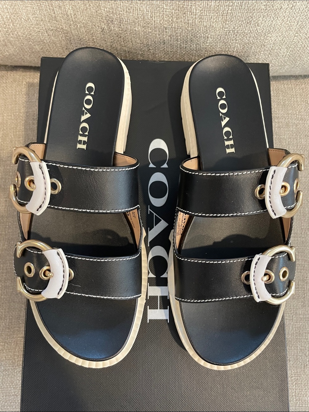 Coach Piper Leather Sandal - Picture 3 of 14